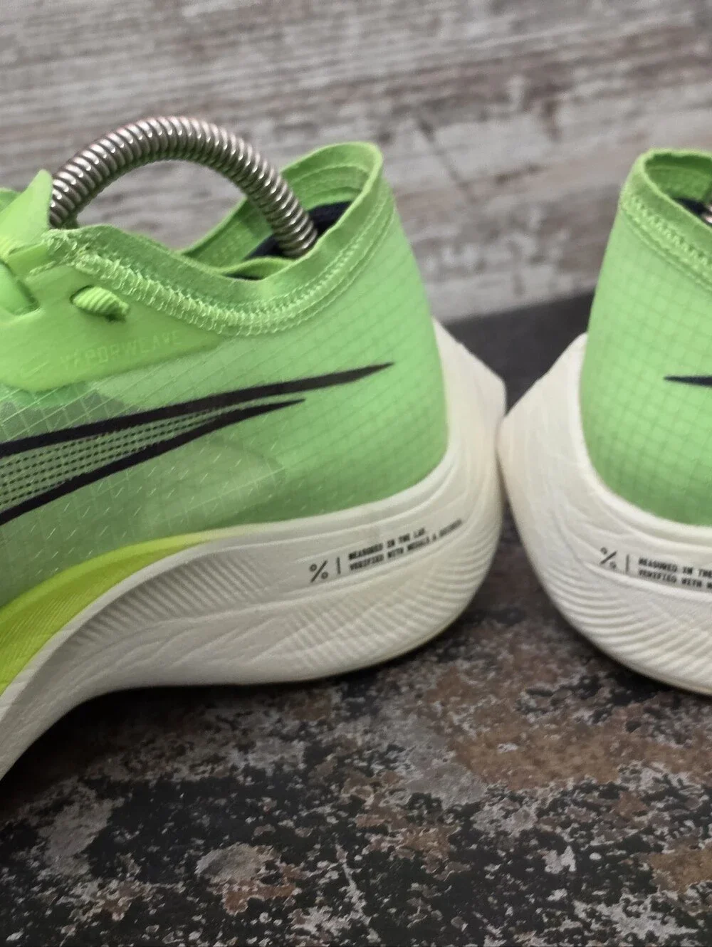 Mens Nike Vaporfly NEXT% Running Shoes Sz 6.5 Eur 39 AO4568 300 Electric Green